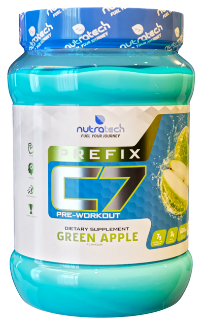 Prefix C7 Pre workout. Green Apple flavour